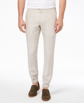 mens linen joggers