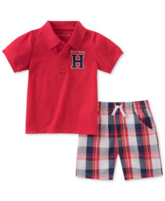tommy hilfiger shirt and shorts set