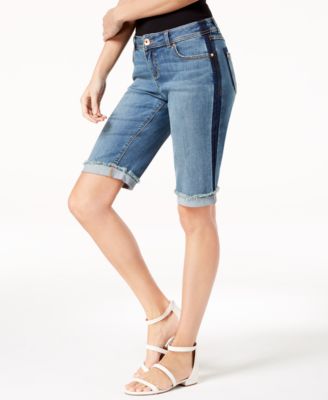 curvy fit denim shorts