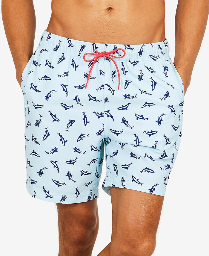 Nautica Men's Shark-Print Swim Trunks & Reviews - Swimwear - Men - Macy's