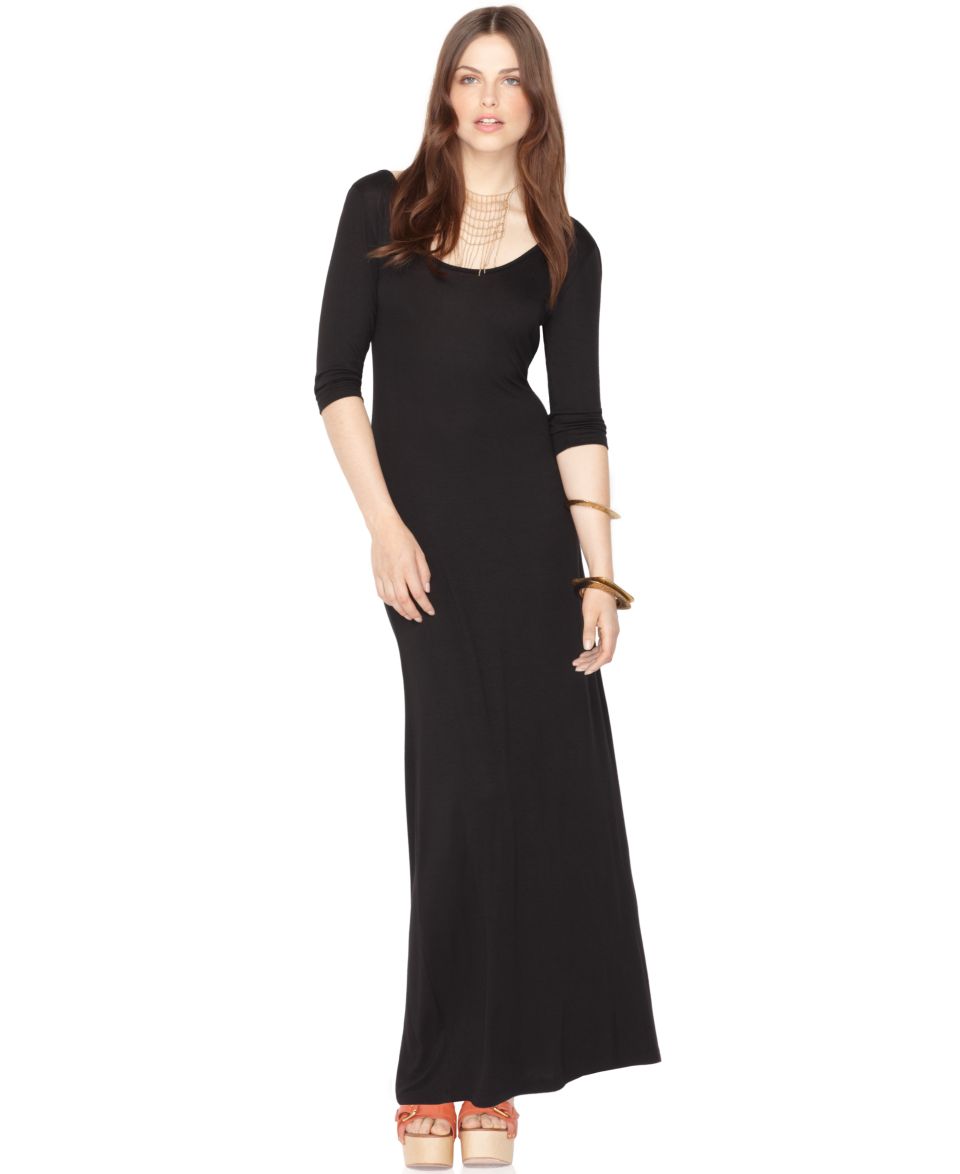 Elementz Petite Dress, Long Sleeve Tummy Control Maxi