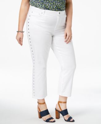 plus size studded jeans