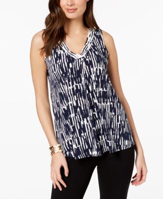 macys petite sleeveless tops