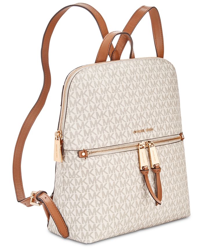 Michael Kors Signature Rhea Medium Slim Backpack & Reviews - Handbags ...