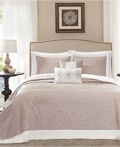 Madison Park Ashbury 5 Pc Quilted Queen Bedspread Set Reviews Bed In A Bag Bed Bath Macy S