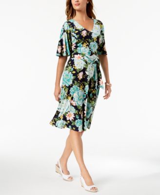macys flutter sleeve dress