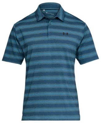 under armour men's playoff performance striped golf polo