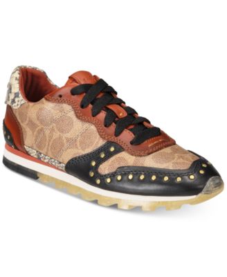 coach leather signature jogger sneakers