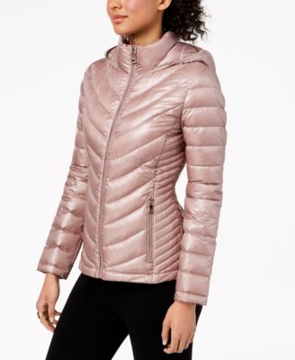 calvin klein women's hooded puffer jacket