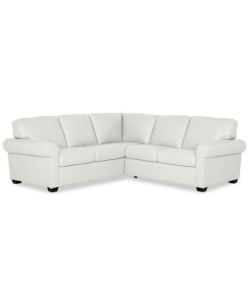 Furniture Orid 2 Pc L Shaped Leather Sectional Sofa Created For Macy S Reviews Furniture Macy S