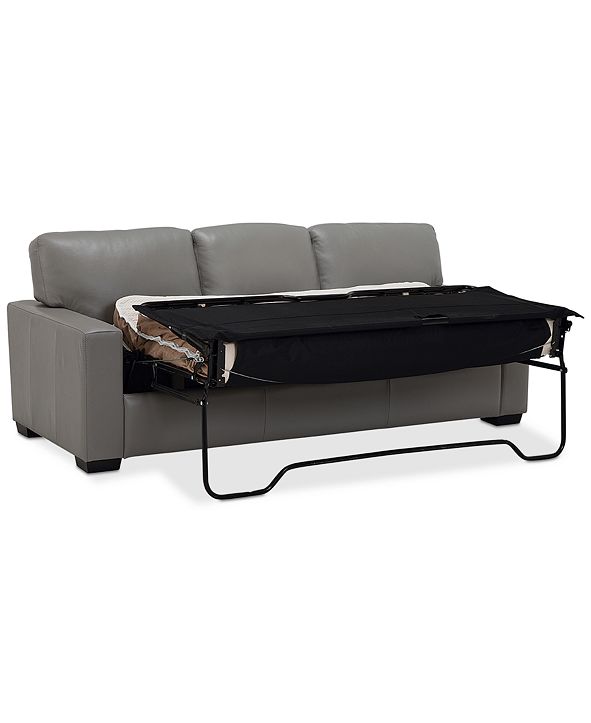 Furniture Ennia 82" Leather Queen Sleeper Sofa, Created for Macy's