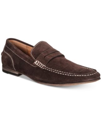 Crespo Suede Penny Loafers 
