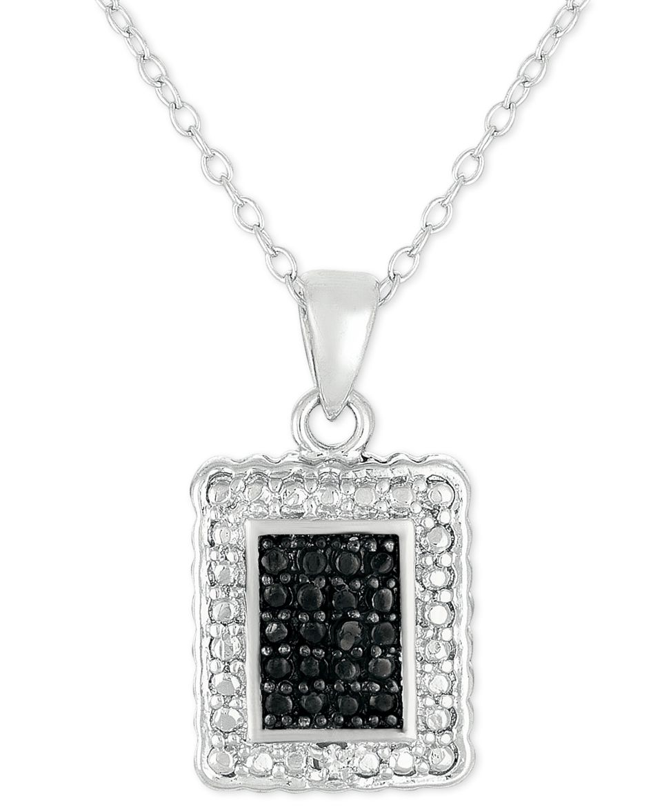 Victoria Townsend Sterling Silver Necklace, Black and White Diamond