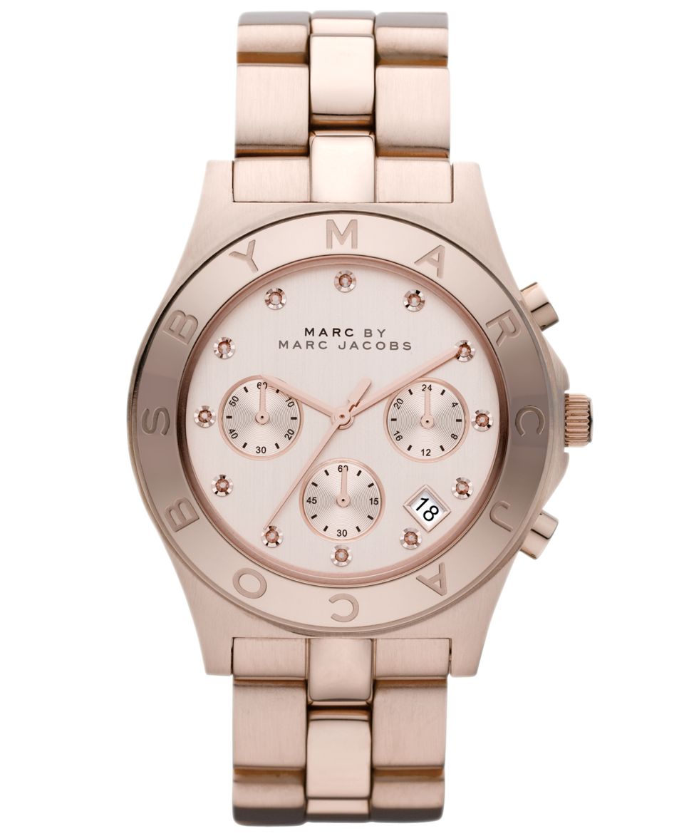 Marc by Marc Jacobs Watch, Womens Chronograph Blade Rose Gold Tone