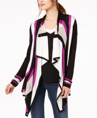 macy's black cardigan womens