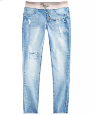 girls knit waist jeans