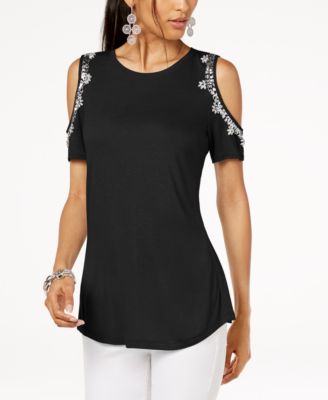 macys cold shoulder blouses