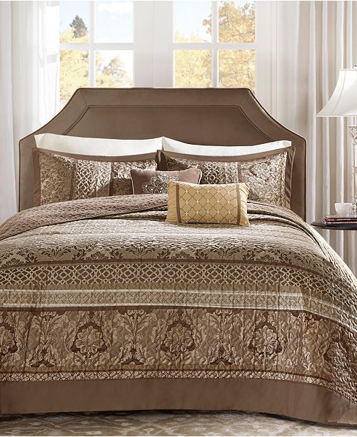 Madison Park Bellagio 5 Pc Quilted Queen Bedspread Set Reviews Quilts Bedspreads Bed Bath Macy S