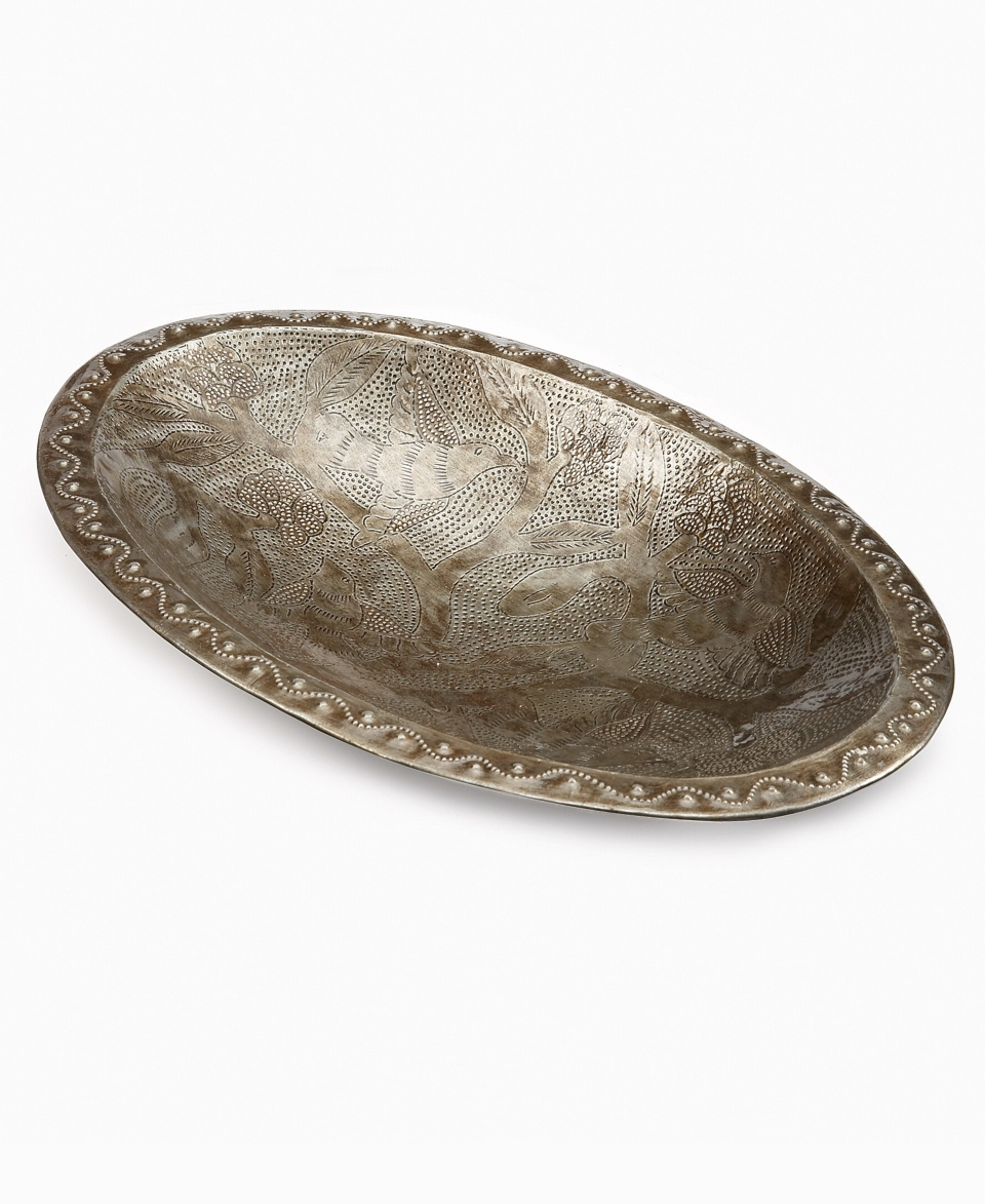 Heart of Haiti Bowl, Textured Hammered Bird Bowl