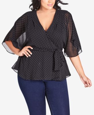 wrap around tops plus size