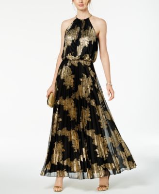 macys metallic dress