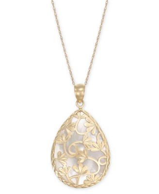 mother of pearl pendant necklace