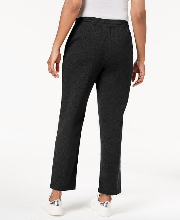 Karen Scott Sport Drawstring Straight-Leg Pants, Created for Macy's ...