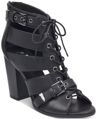 g by guess white sandals