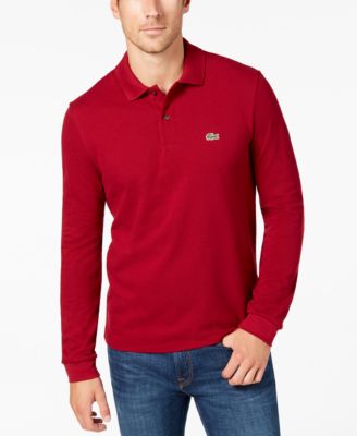 men's long sleeve pique polo shirts