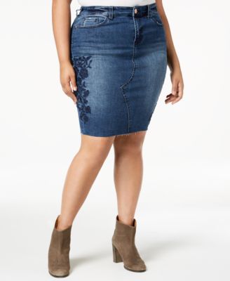 celebrity pink denim skirt