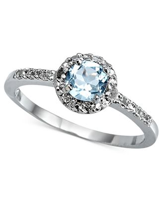 Victoria Townsend Sterling Silver Ring, Blue Topaz (1/2 ct. t.w.) and ...