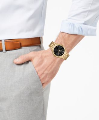 michael kors men's slim runway quartz watch with stainless steel strap