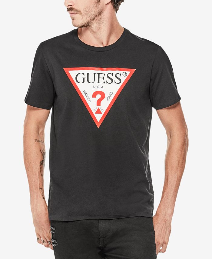 GUESS Men's Classic Logo T-Shirt & Reviews - T-Shirts - Men - Macy's