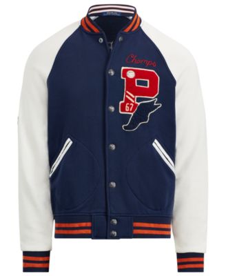 polo ralph lauren fleece baseball jacket