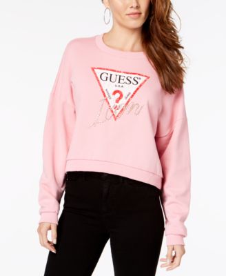 guess pink sweatshirt