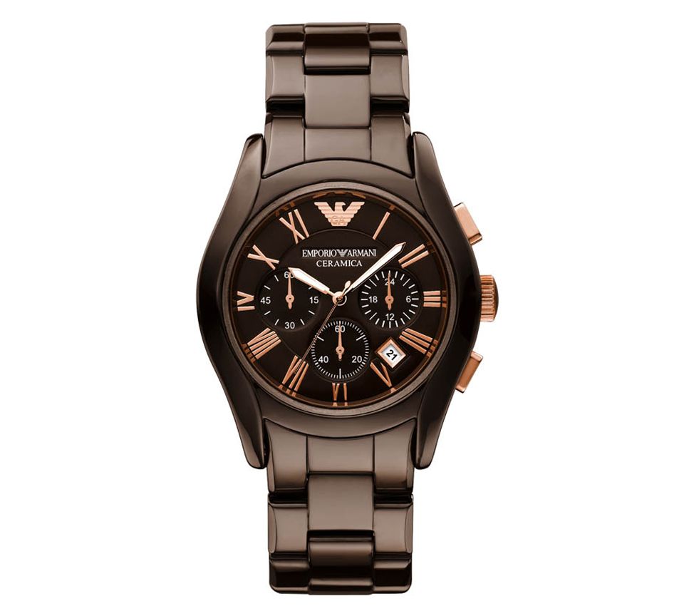 Emporio Armani Watch, Mens Chronograph Brown Ion Plated Stainless