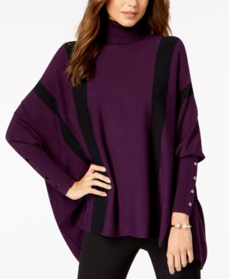 macy's poncho tops