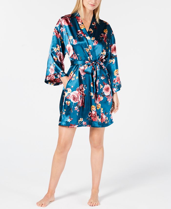 Thalia Sodi FloralPrint Short Wrap Robe, Created for Macy's & Reviews