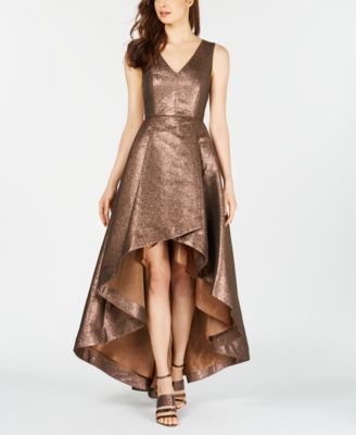 calvin klein high low gown