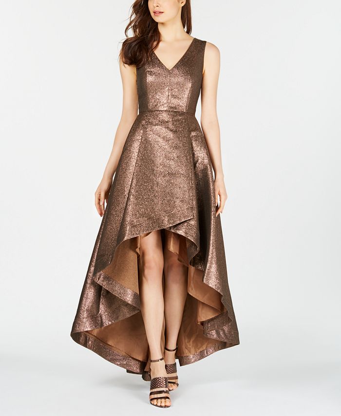 Calvin Klein Metallic High Low Gown And Reviews Dresses Women Macy S