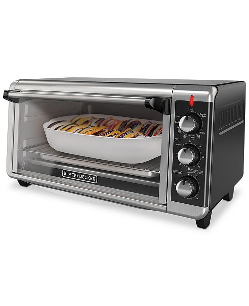 Black Decker To3250xsb 8 Slice Extra Wide Convection Toaster Oven Reviews Small Appliances Kitchen Macy S