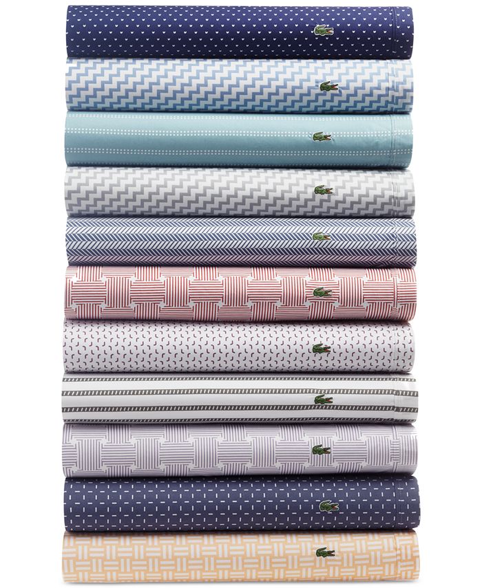 Lacoste Home Lacoste Printed Cotton Percale Full Sheet Set & Reviews