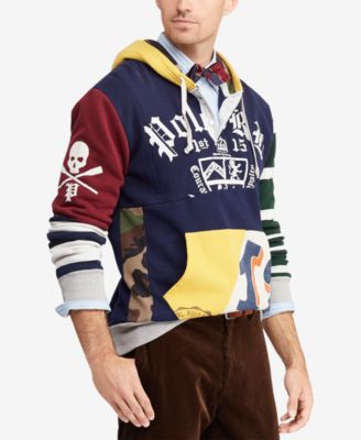 polo ralph lauren men's patchwork hoodie
