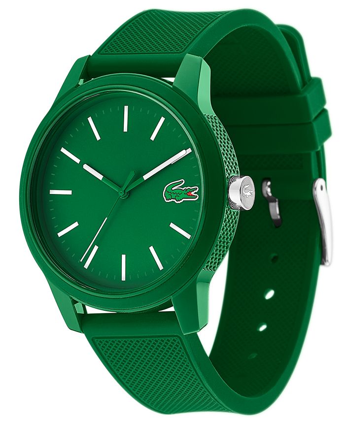 Lacoste Men's 12.12 Green Silicone Strap Watch 42mm & Reviews All