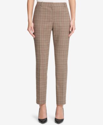 plaid ankle pants