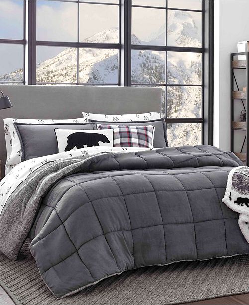 Eddie Bauer Sherwood Grey Comforter Set King Reviews Comforters Fashion Bed Bath Macy S