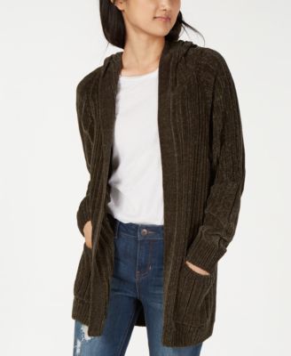 chenille hooded sweater