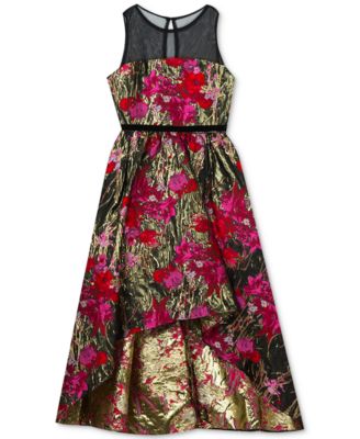 rare editions metallic brocade dress