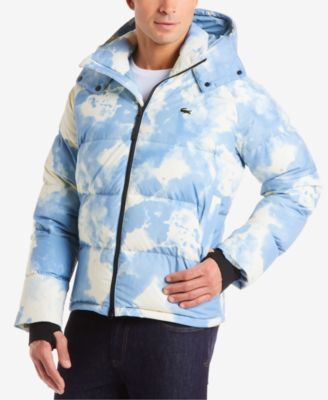 LIVE Quilted Cloud-Print Hooded Jacket 