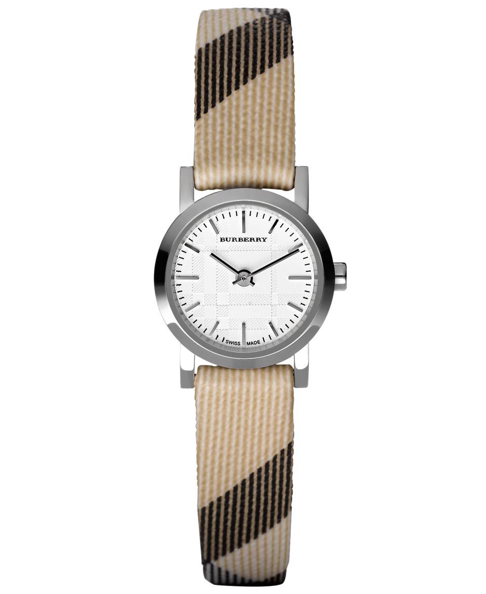 Burberry Watch, Womens Swiss Nova Check Fabric Strap 22mm BU1759